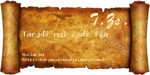 Tarjányi Zsófia névjegykártya
